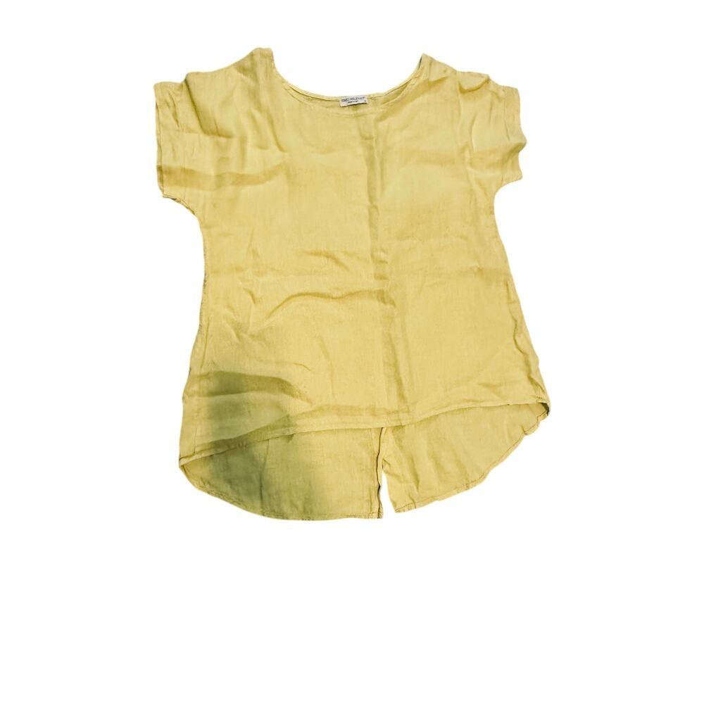 Terzo Millennio Italian Linen Button Back Top Size Small
